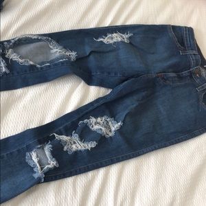Fashion nova ripped high waisted skinny jeans